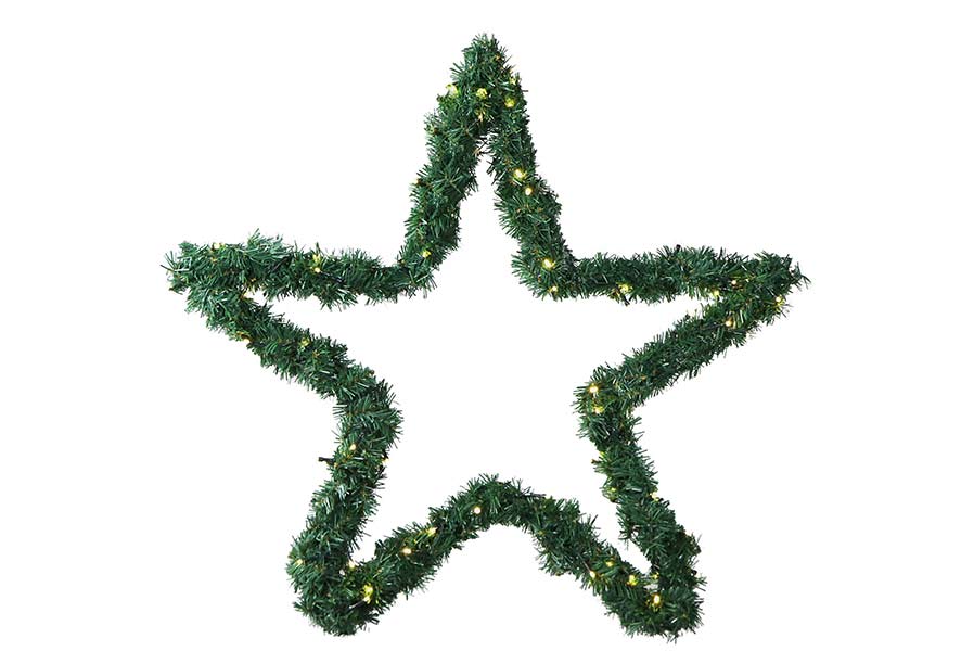 Girlanden-Stern mit LED-Beleuchtung warmweiß Lichterkette Stern Girlande