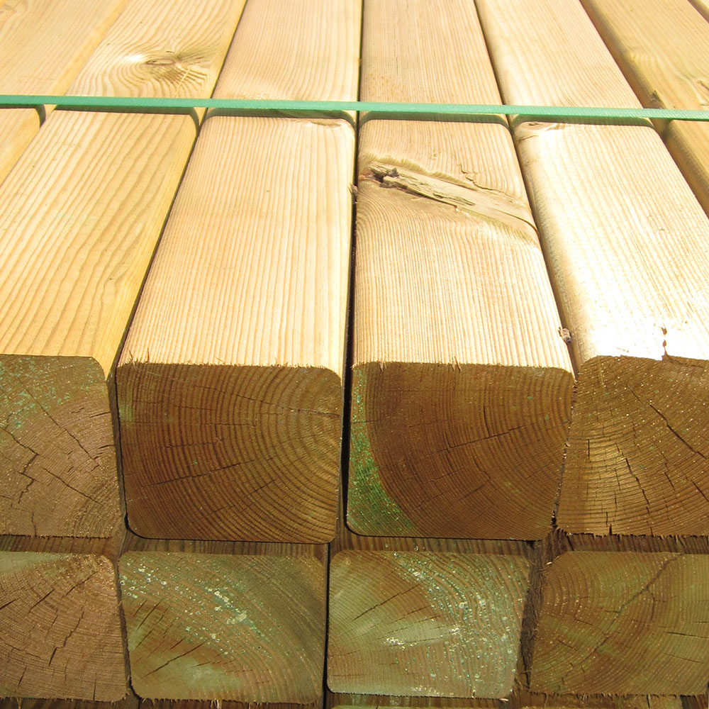  10 x Kantholz-Pfosten 9 x 9 cm Länge 210 cm