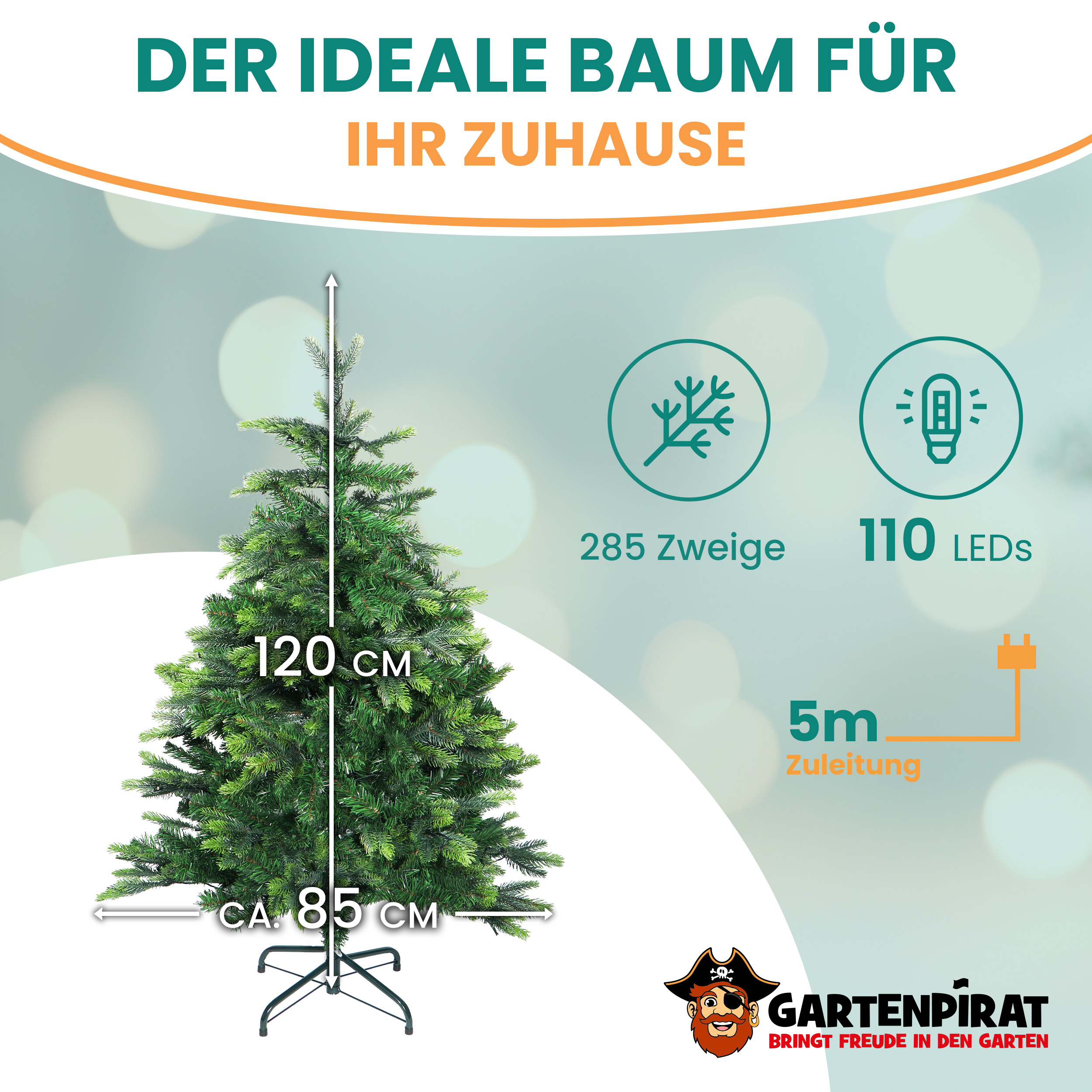 BonTree Tanne künstlicher Weihnachtsbaum mit LED Christbaum BonTree Tanne künstlicher Weihnachtsbaum mit LED Christbaum