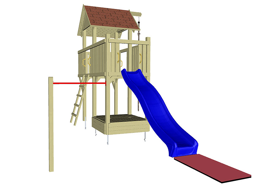 Spielturm Prinzessin mit Rutsche Turnreck und Sandkasten