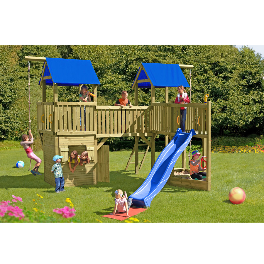 Spielanlage Freibeuter mit 2x Spielturm Spielhaus Rutsche