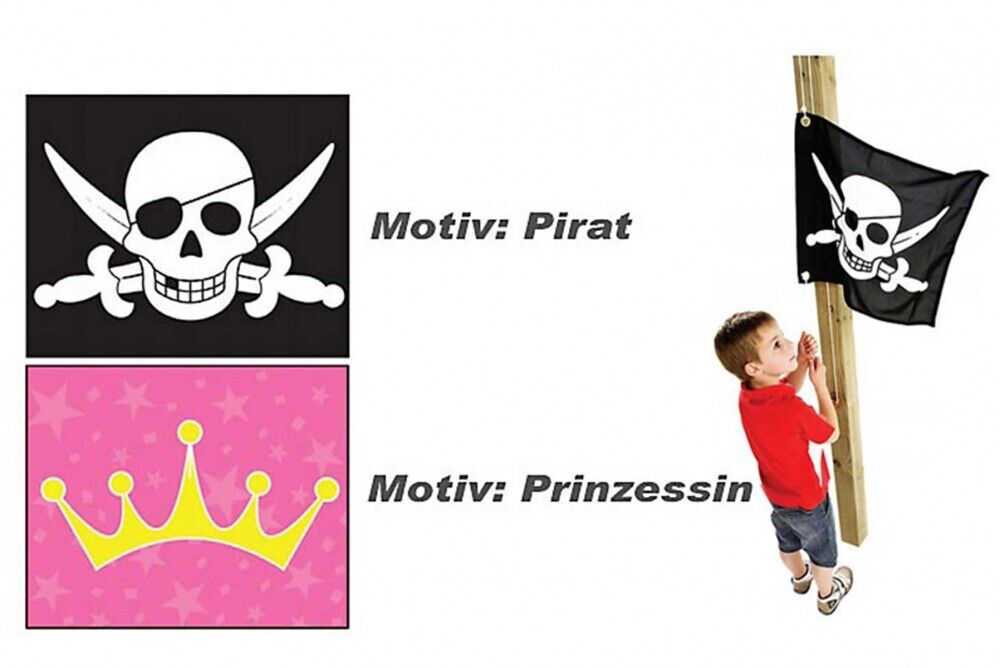 Hissfahne mit Flagge für Kinder Zubehör für Spielturm Fahne