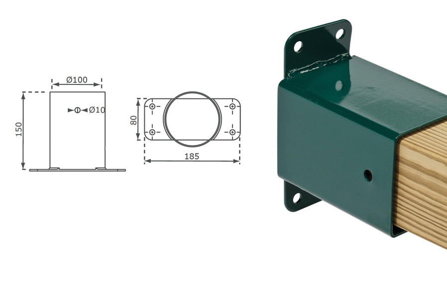 Wandverbinder für Anbauschaukel Schaukelverbinder Schaukelbalken