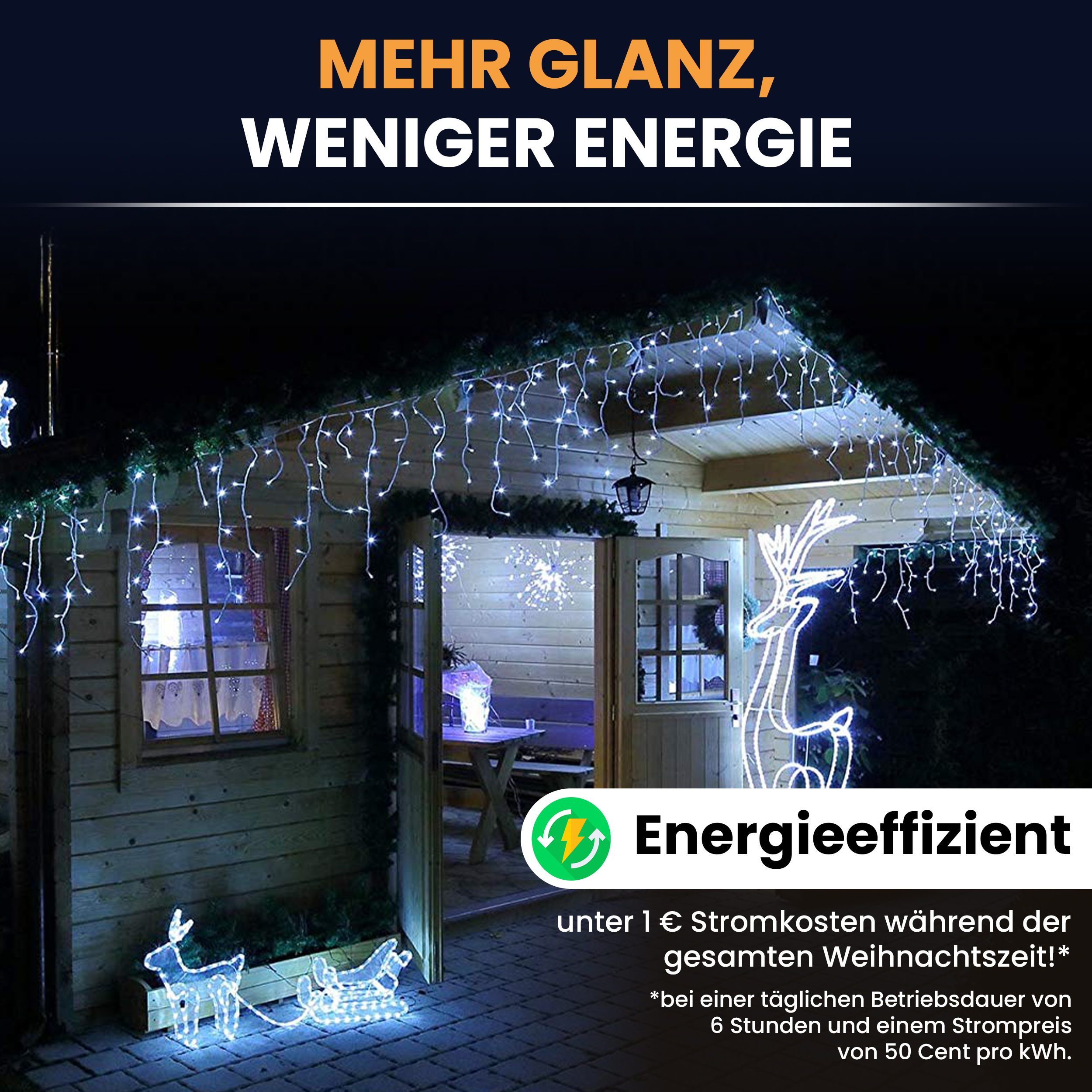 LED-Eisregen-Lichterkette LED Beleuchtung Lichterkette Eisregen