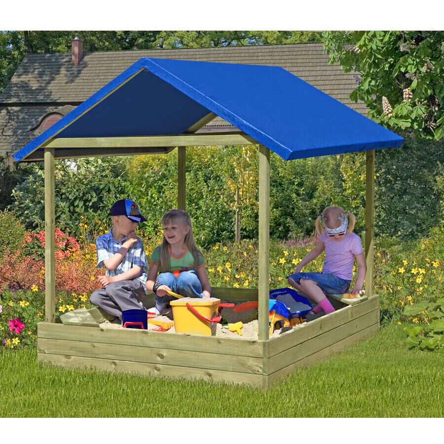 Sandkasten 153x153 cm aus Holz imprägniert