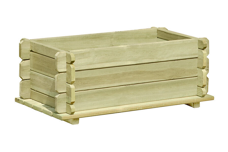 Pflanzkasten 80x45x32 cm Stecksystem Blumenkasten aus Holz KDI Pflanzkübel für den Garten
