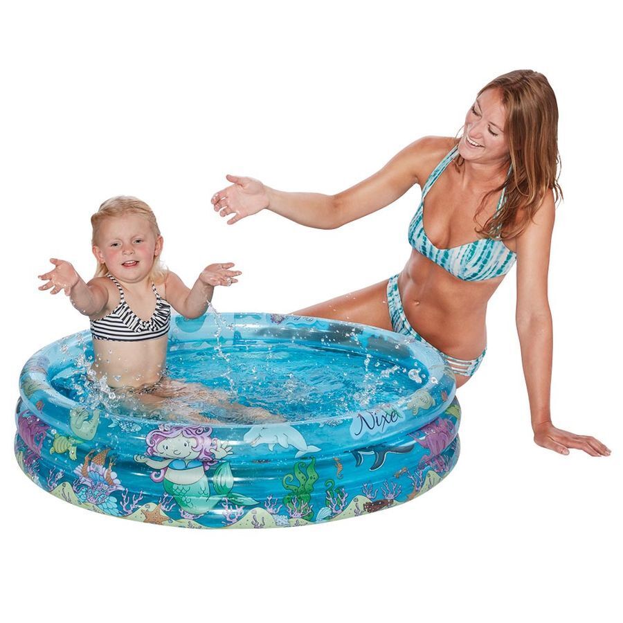 Planschbecken Nixe für Kinder Ø 100 cm Höhe 23 cm Baby-Pool aufblasbar