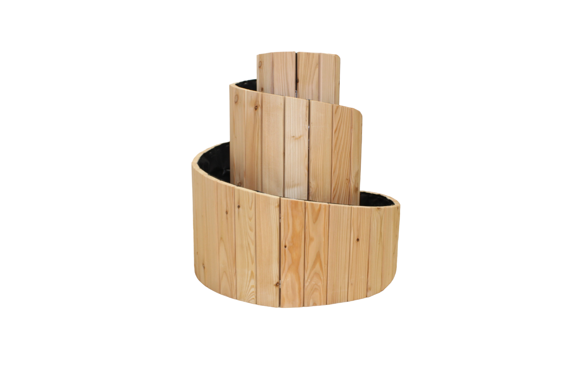 Kräuterschnecke Ø 65 cm aus Lärche natur Kräuterspirale Pflanzspirale Kräuterbeet