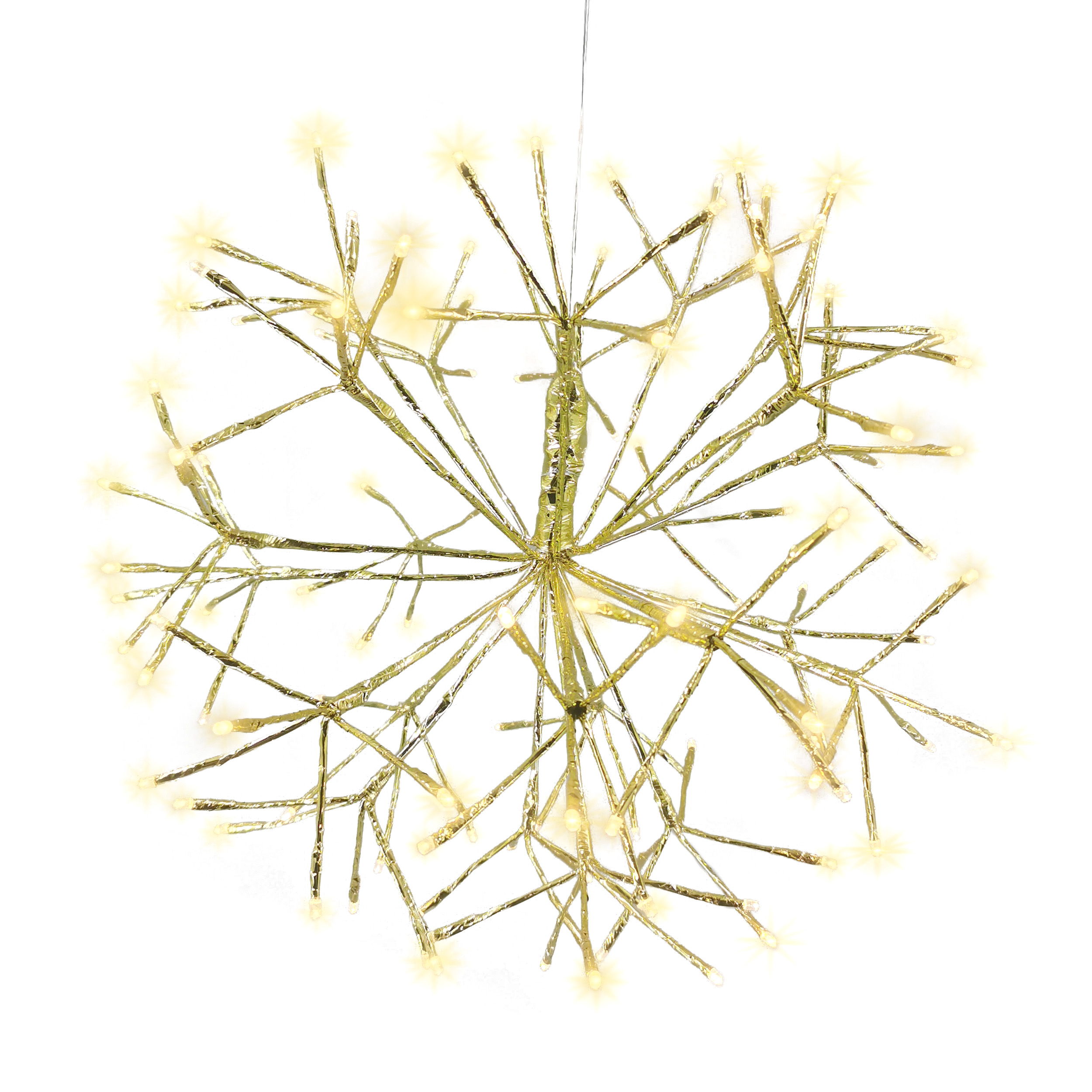 Weihnachtsdekoration Goldstern mit 120 LED warmweiß Timer-Funktion LED-Weihnachtsstern