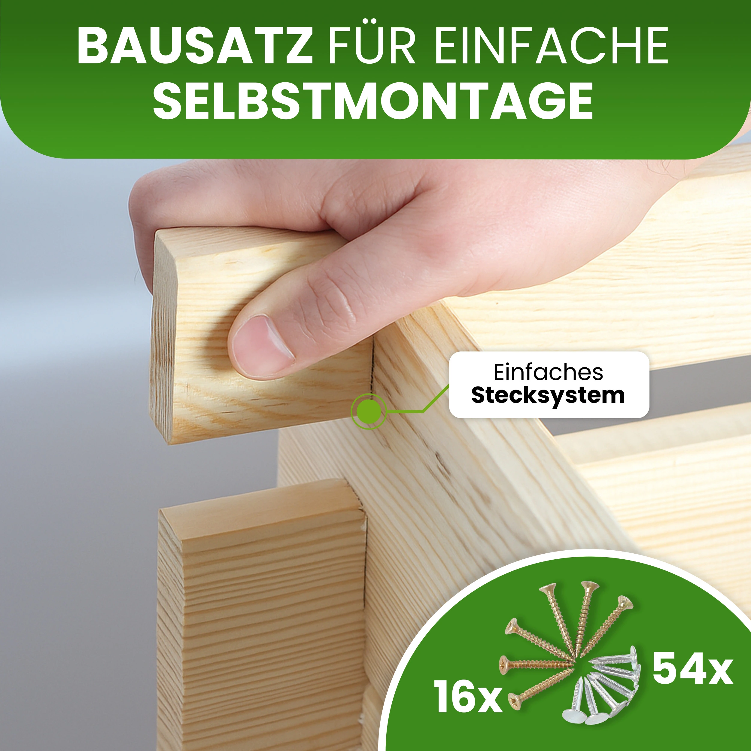 Stufenbeet 90x81xH51 cm aus Kiefer natur Pflanzkasten Beet für den Garten Pflanztreppe