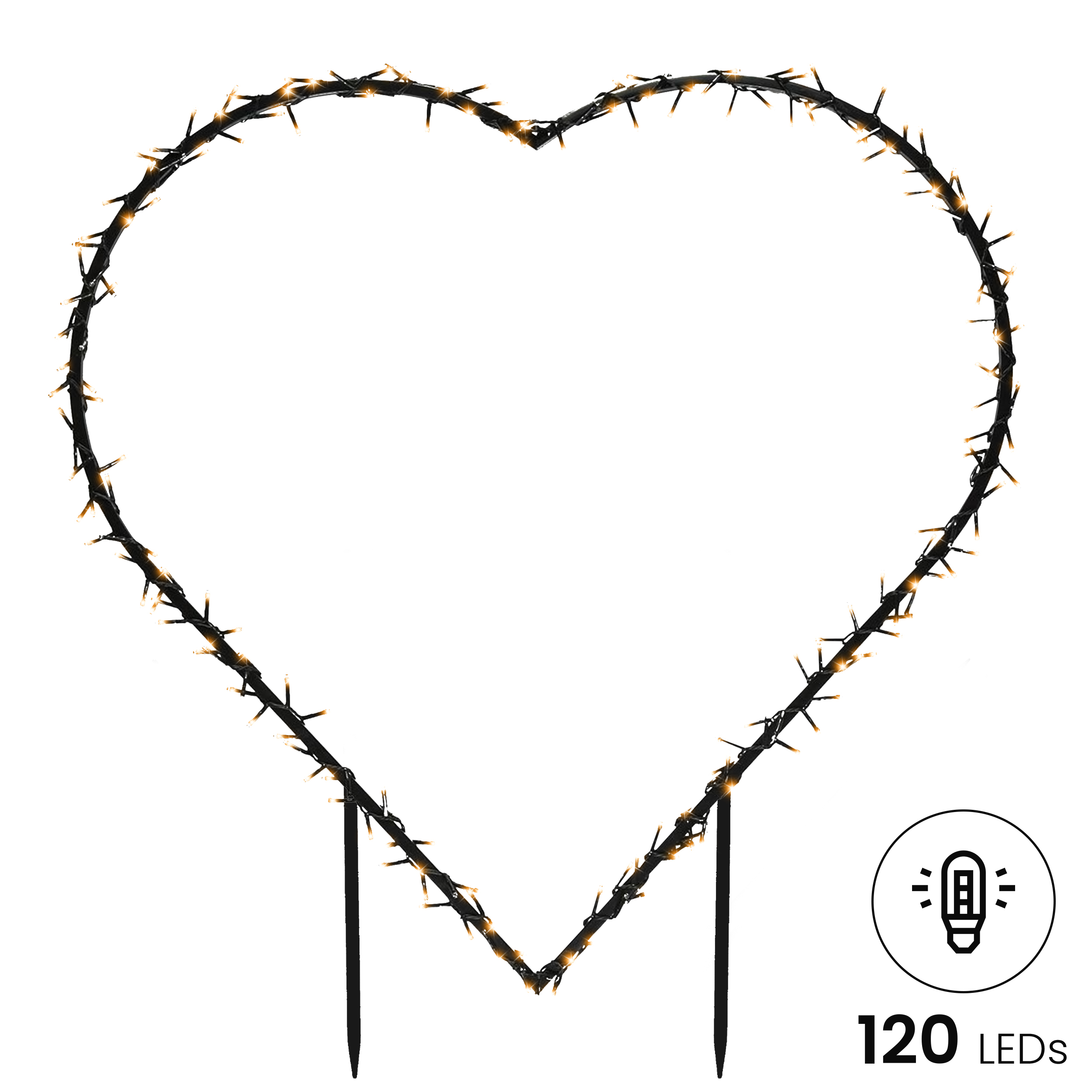 Weihnachtsdeko außen Figuren Herz Beleuchtung