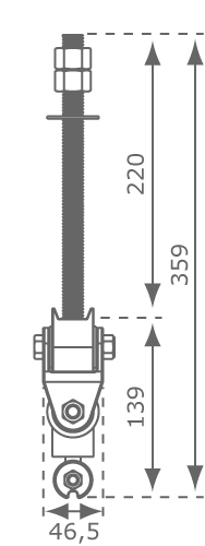 PREMIUM Schaukelhaken XXL M16 x 220 mm aus Edelstahl öffentlich DIN EN 1176