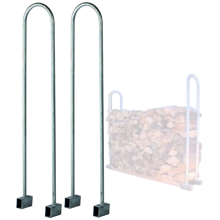 Rohrbügel 2 Stück Stapelhilfe für Brennholz Gestell Holzlager für Kaminholz Holz