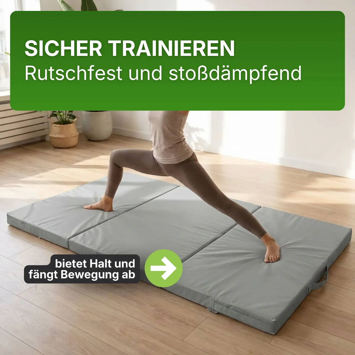 Universal Bodenmatte 4-teilig 200x100x10 cm Bouldermatte Weichbodenmatte klappbar
