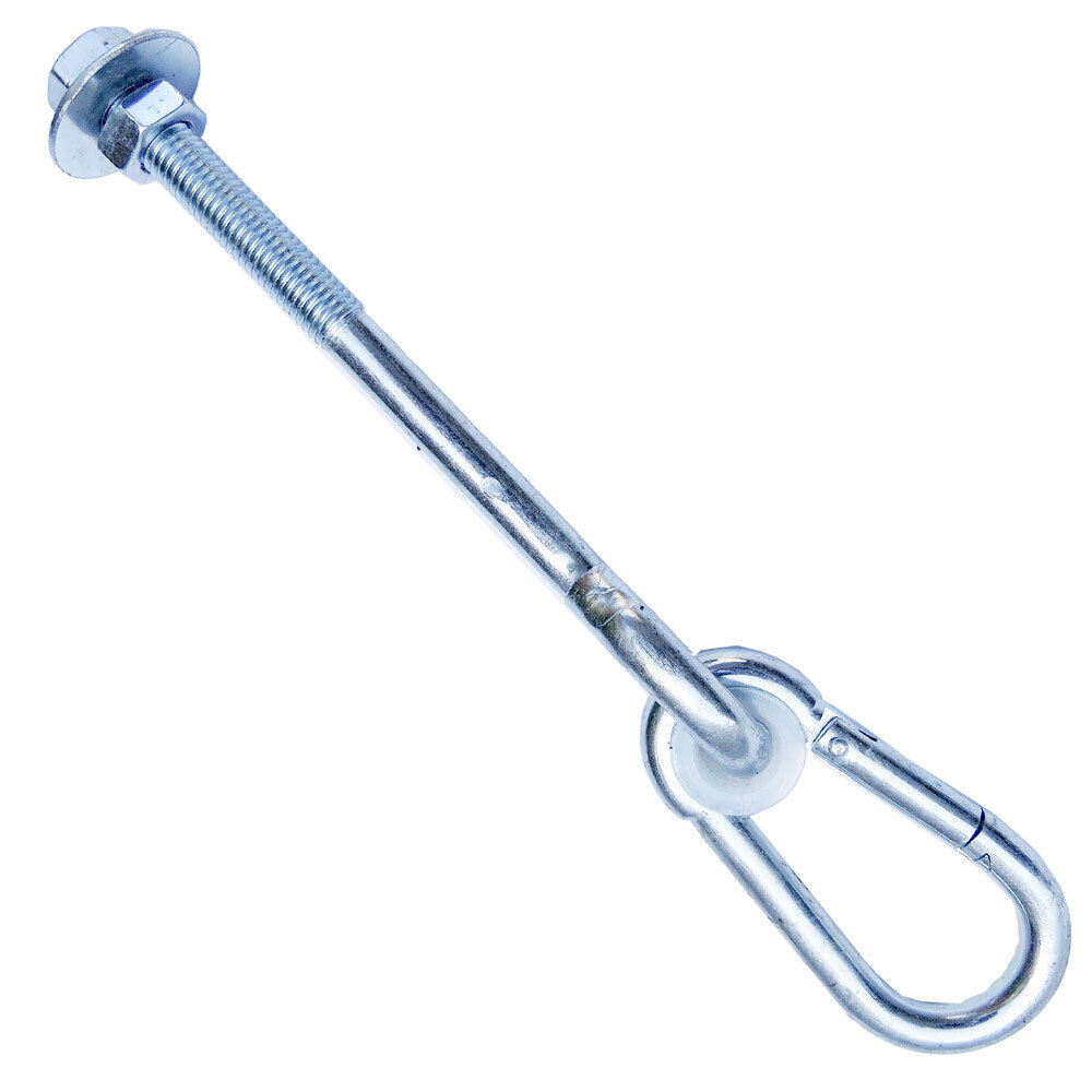 Schaukelhaken M12 x 250 mm mit Gewinde für Holz bis Ø 12 cm mit Karabinerhaken Schaukel