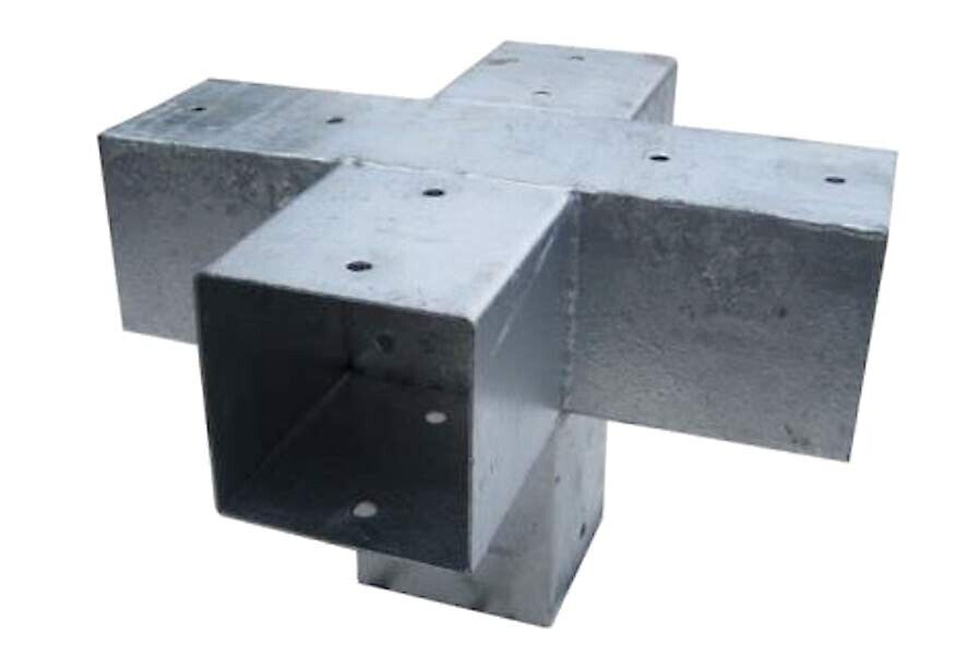 Holzverbinder Balken 90x90 mm Pfostenecke Pfostenverbinder Verbinder aus Stahl verzinkt