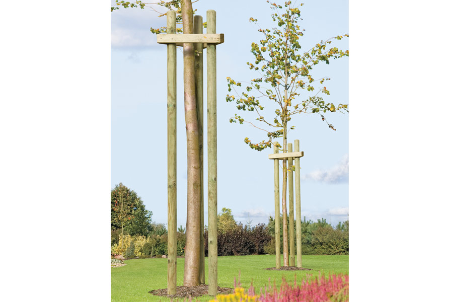 1 St. Baumpfahl Holzpfosten angespitzt ø 6 cm runder Pfosten 175 cm