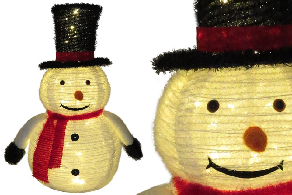 Weihnachtliche Gartenfigur Beleuchtete Figur LED warmweiß Weihnachtsdeko