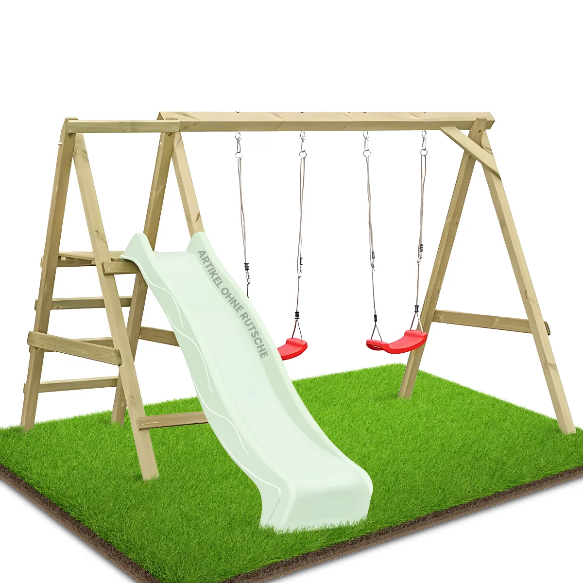 Gartenpirat Schaukelgerüst Typ 4.2 mit Doppelschaukel & Rutsche