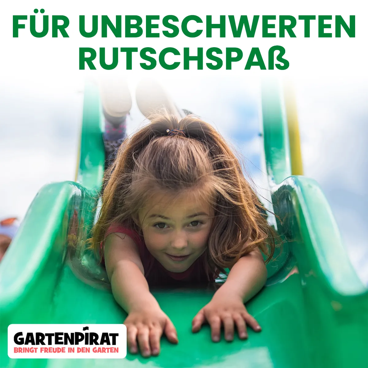 Doppelschaukel Luna Kiefer imprägniert mit apfelgrüner Rutsche