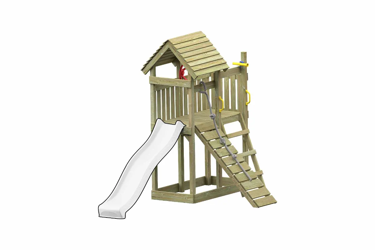 Spielturm Cris Aktiv mit Kletterrampe und Leiter