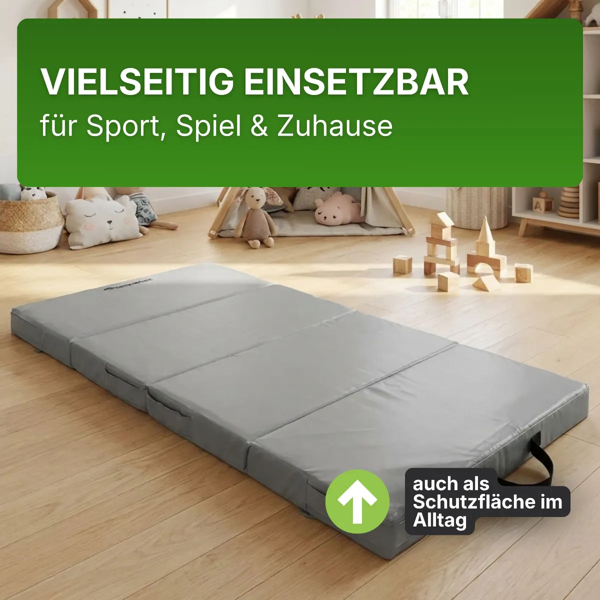 Universal Bodenmatte 4-teilig 200x100x10 cm Bouldermatte Weichbodenmatte klappbar