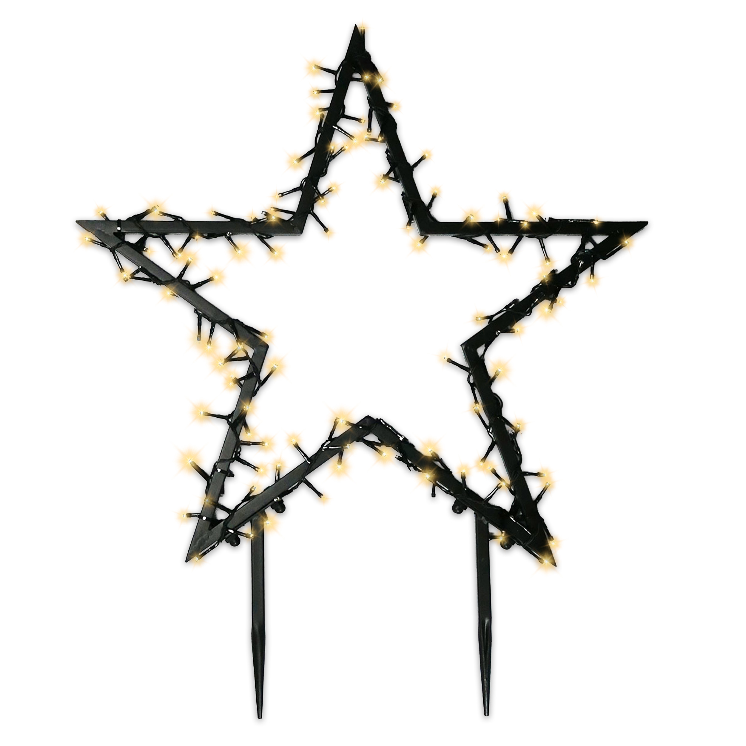 Gartenstern 150 cm mit Erdspieß und LED Beleuchtung Weihnachtsstern