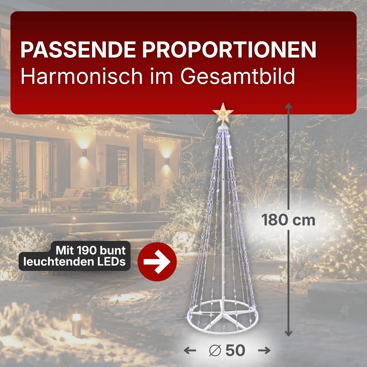 RGBIC LED Weihnachtsbaum 1,8 m