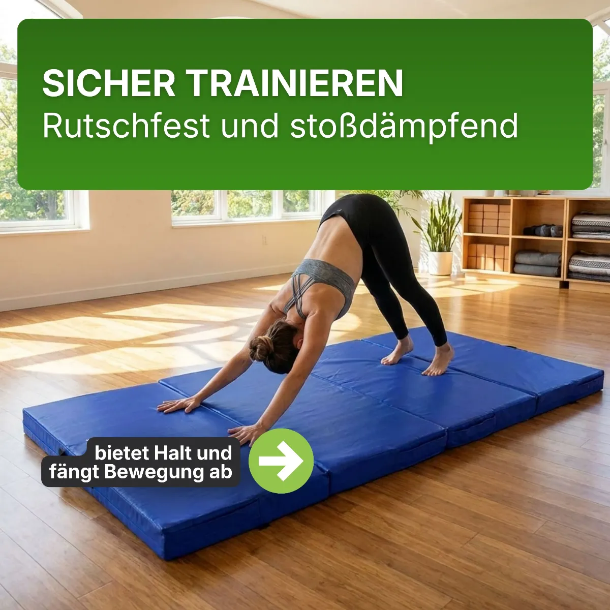 Universal Bodenmatte 4-teilig 200x100x10 cm Bouldermatte Weichbodenmatte klappbar