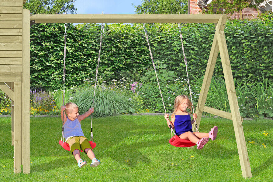 Anbauschaukel Duo 240x190 cm aus Kiefernholz KDI Anbau für Doppelschaukel