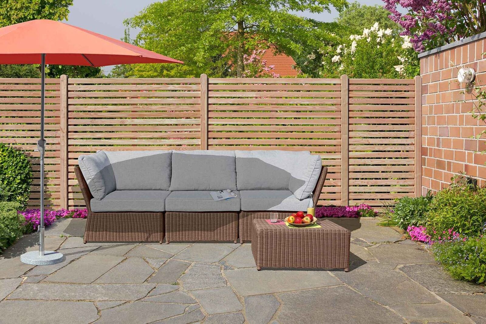 Bausatz Sichtschutzzaun Höhe 180 cm Holz Lärchenholz Sichtschutzzaun Holzwand