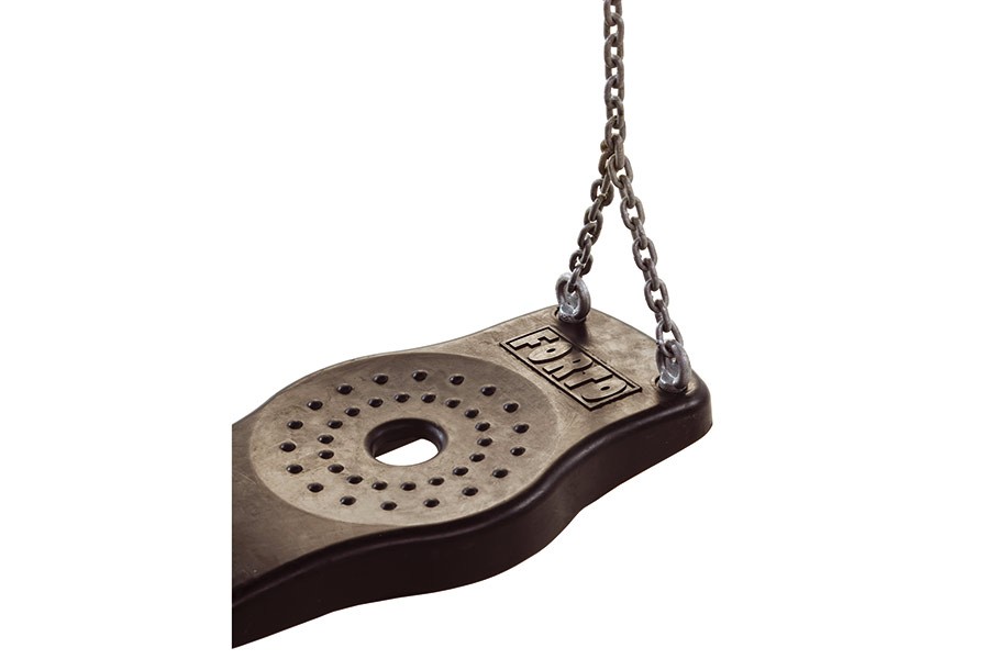 Schaukelbrett Gummi schwarz mit Kette EN 1176 öffentlicher Bereich