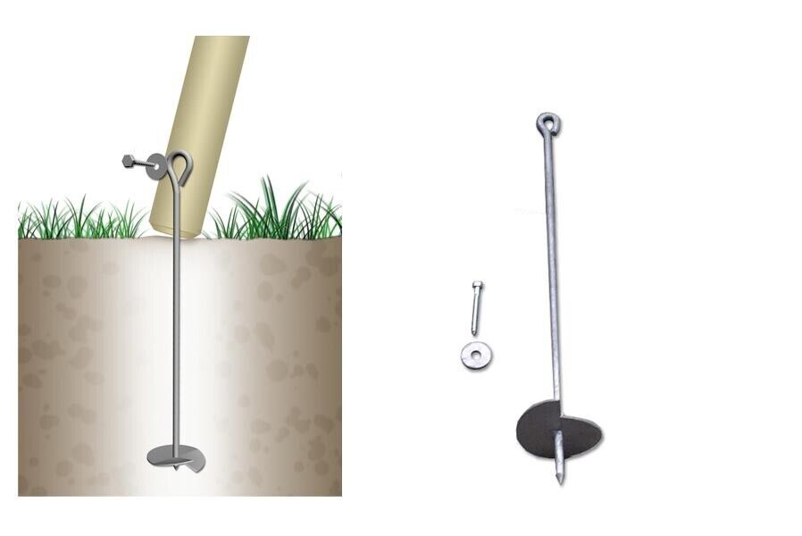 11eQF6N0nDzll1F Bodenanker Schaukelanker verzinkt Erdanker Anker Schraubanker für Schaukel Spielturm