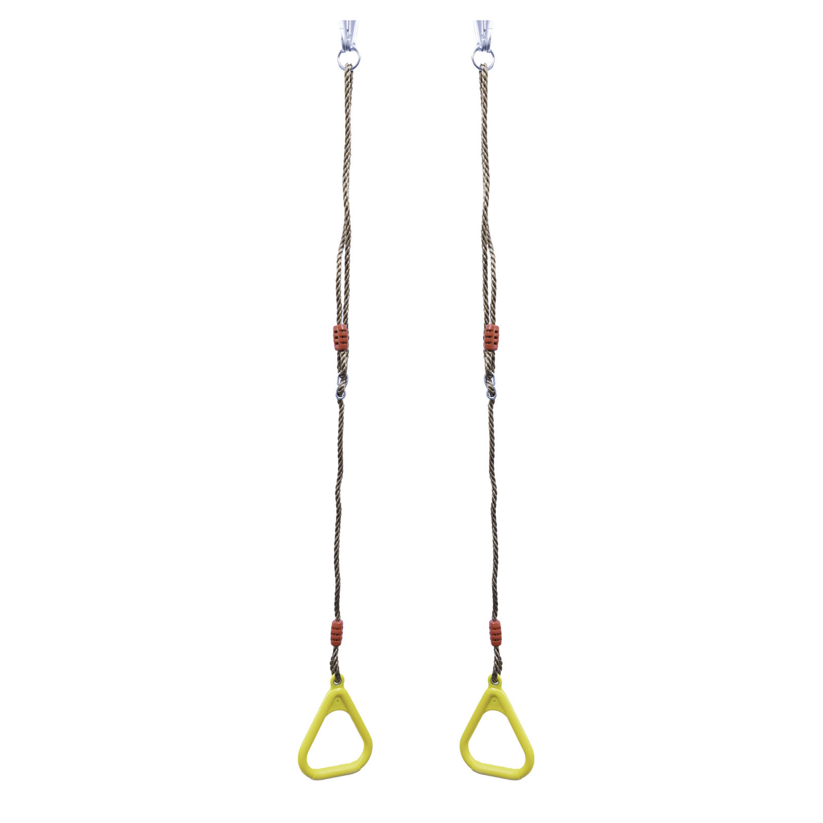 Turnringe aus Kunststoff gelb Kinder Gymnastikringe Seilringe zum Aufhängen 120 kg