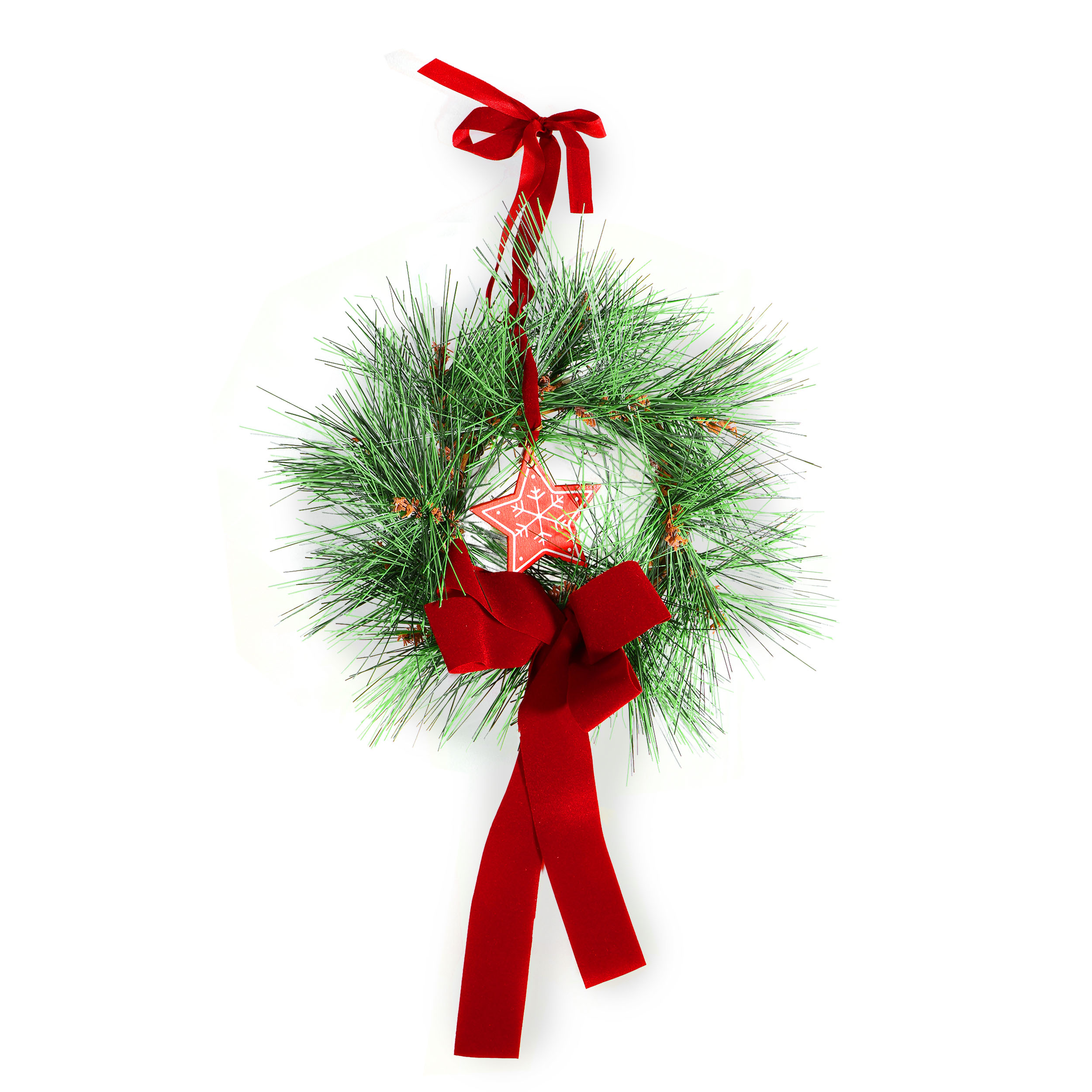 Künstlicher Advents-Türkranz Türschmuck Ø 22 cm und Ø 36 cm Weihnachtskranz