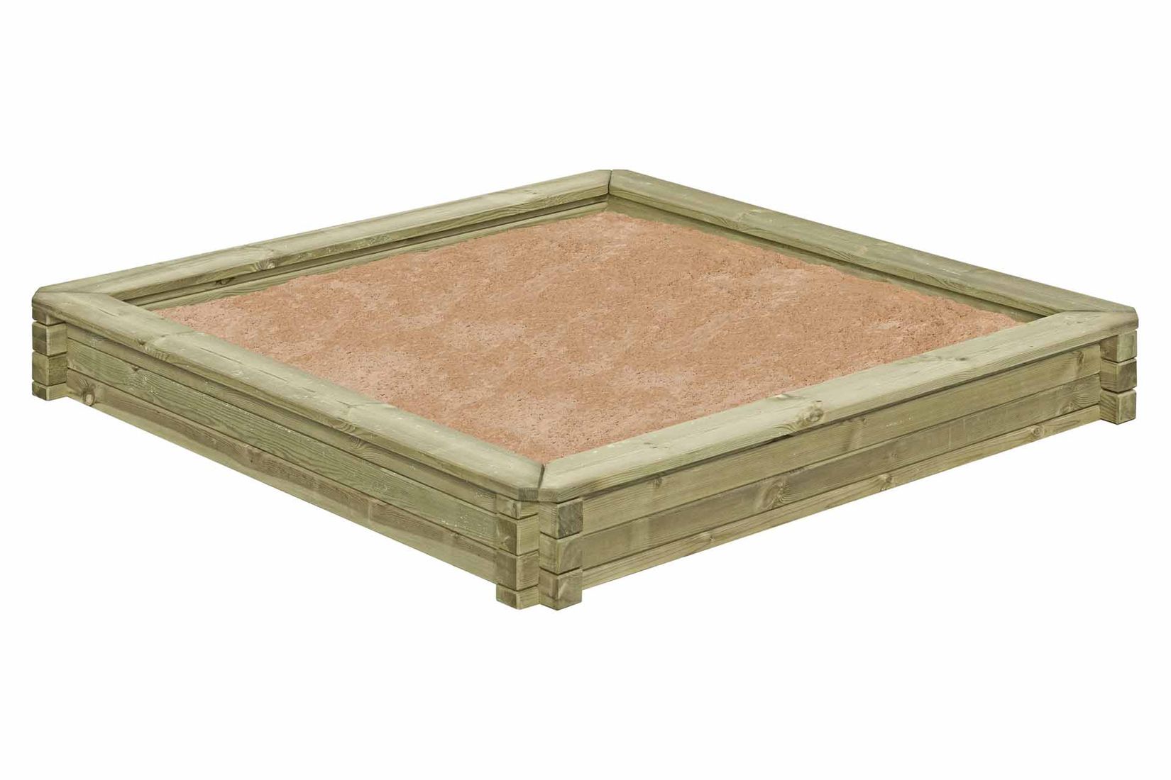 Sandkasten 180x180 cm aus Kantholz 7x7 cm TÜV geprüft