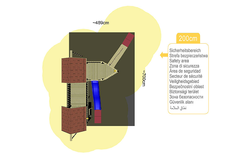 Piratenrepublik - Spielanlage mit zwei Spieltürme Piratenschiff und Rutsche