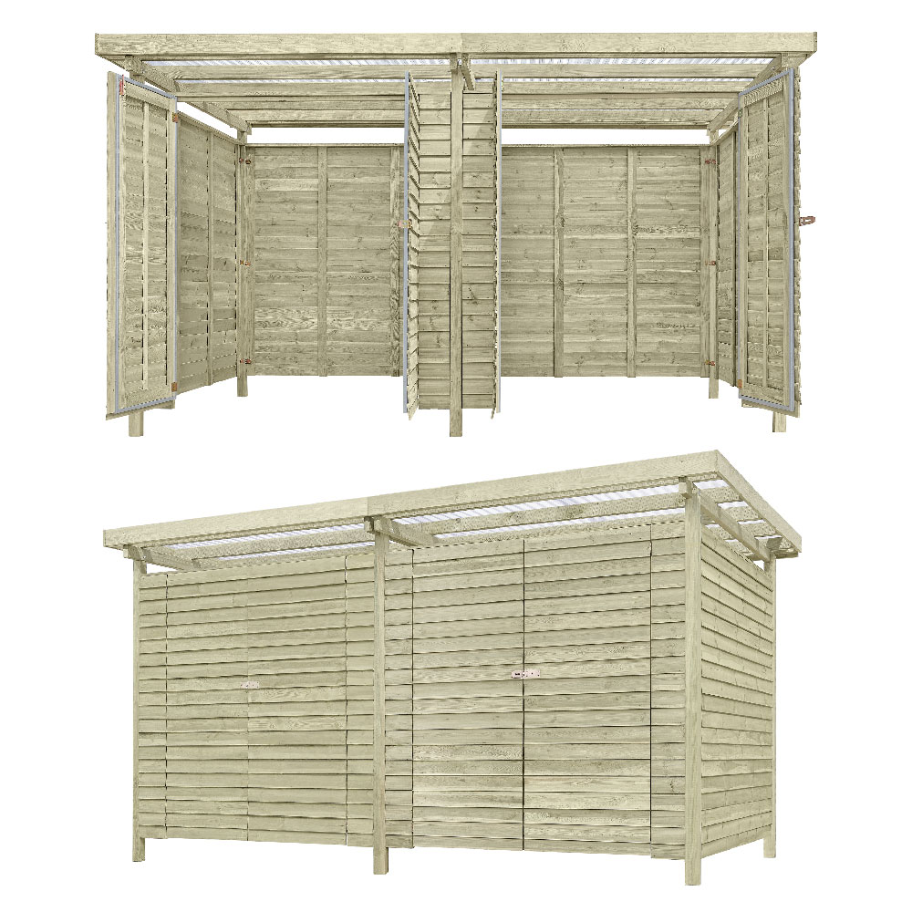 Doppelgerätehaus Cargo Maxi Kiefer KDI 408 x 254 cm