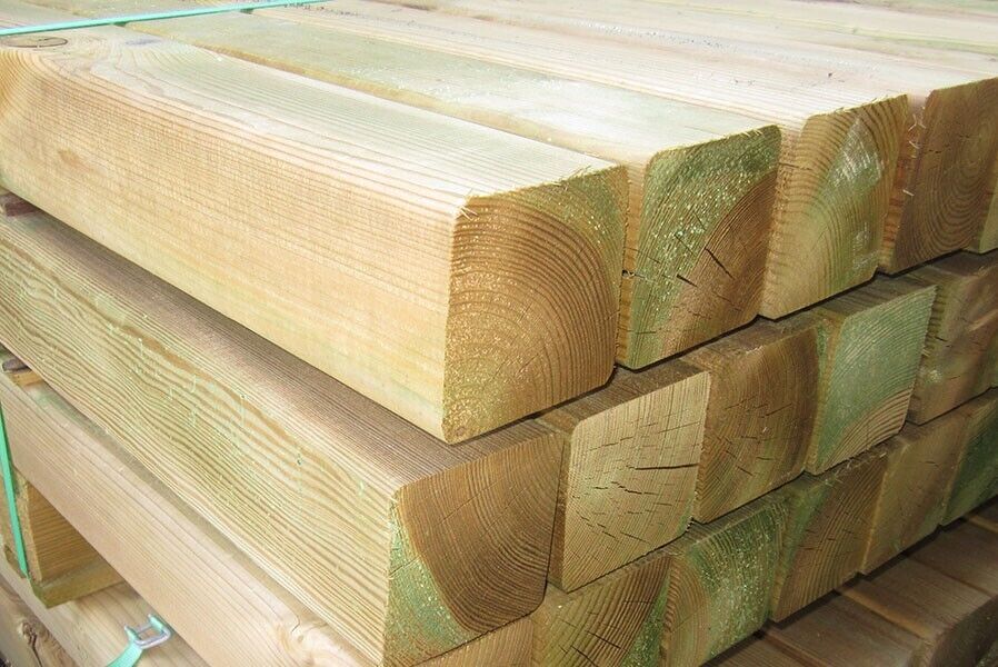 Holzpfosten 10 Stück Pfosten 9x9 cm Holz kesseldruckimprägniert Länge