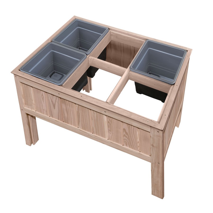 Hochbeet Kräuterbeet Lärche 100x69x80 cm mit Pflanzkasteneinsatz