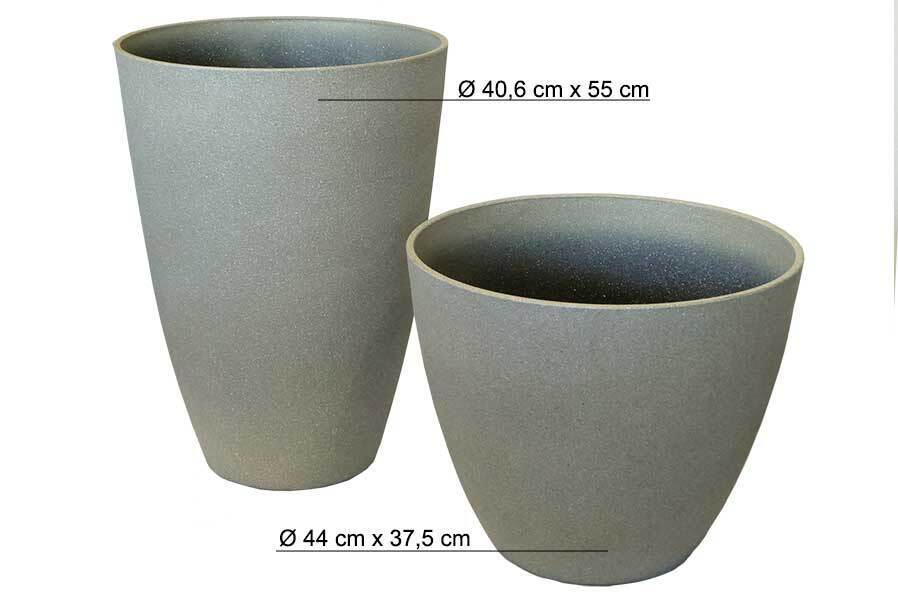 Pflanzkübel rund aus Kunststoff Pflanztopf für den Garten Blumentopf außen Übertopf