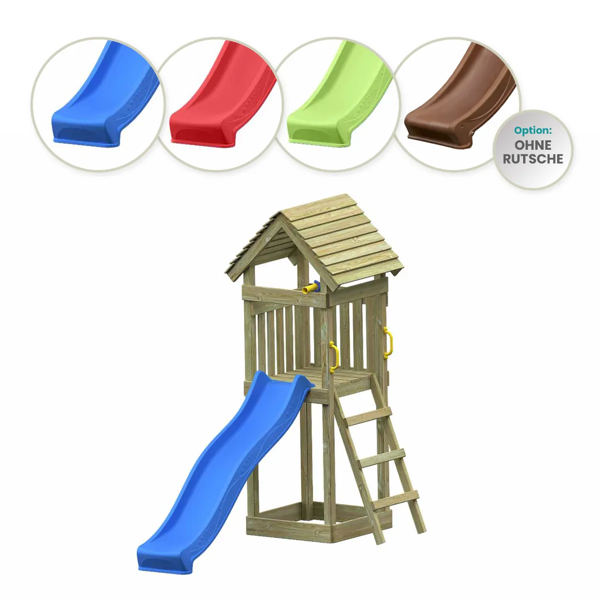 Spielturm Thomas Aktiv mit Rutsche und Leiter