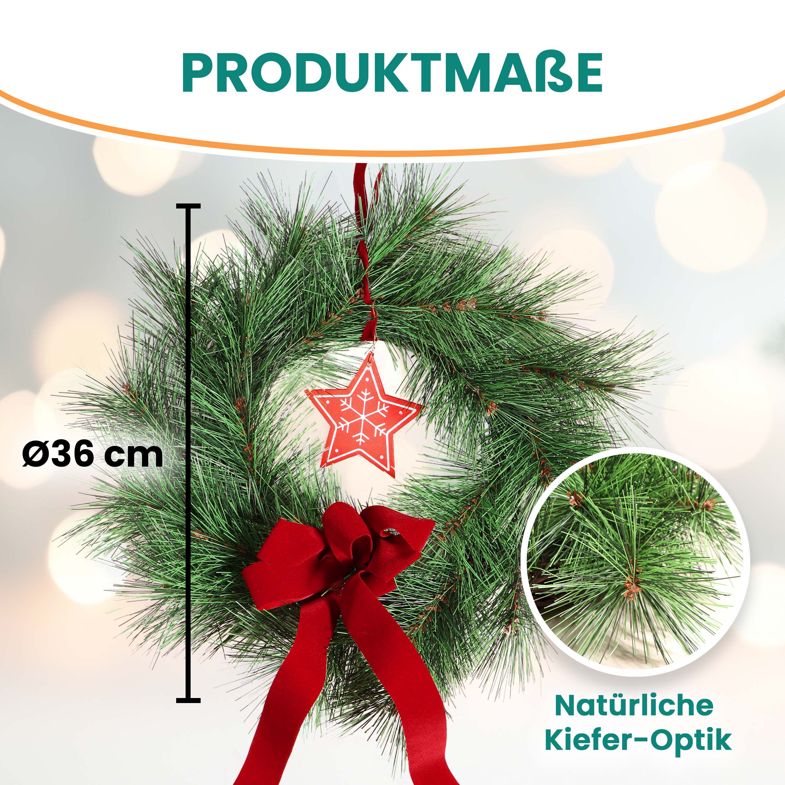 Advents-Türkranz Türschmuck Ø 36 cm