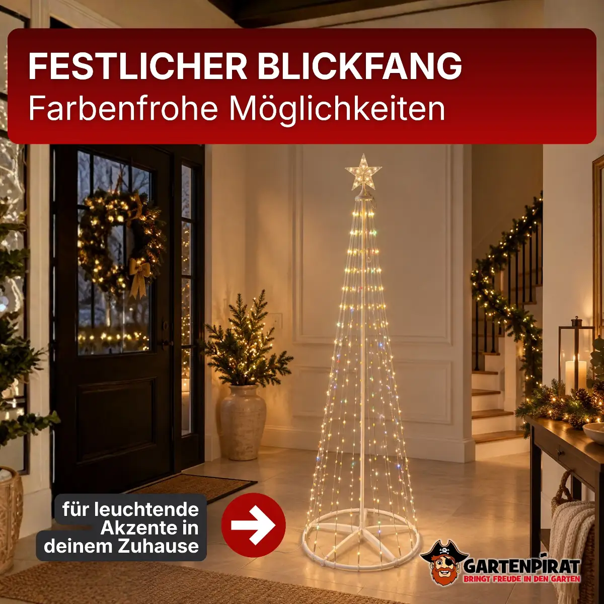 RGBIC LED Weihnachtsbaum für Haus und Garten