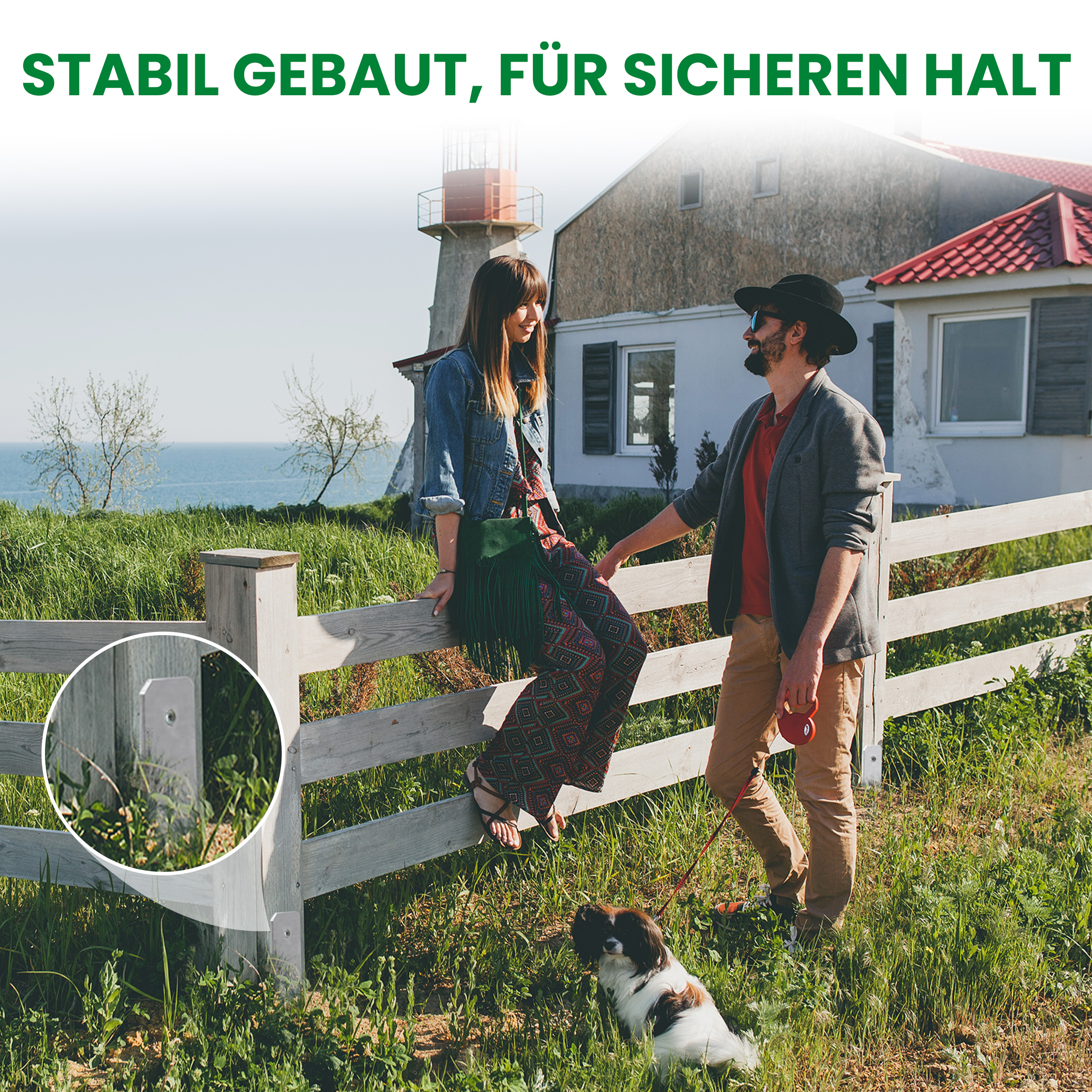 H-Anker Pfostenträger verzinkt für Holz-Pfosten 