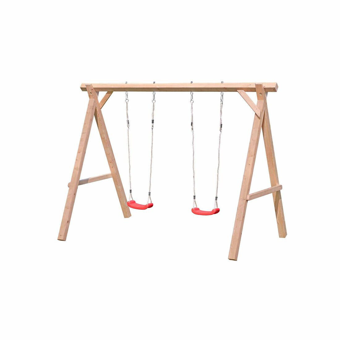 Schaukelgestell aus Lärchenholz Premium 1.2 Doppelschaukel für Kinder Schaukel für Garten