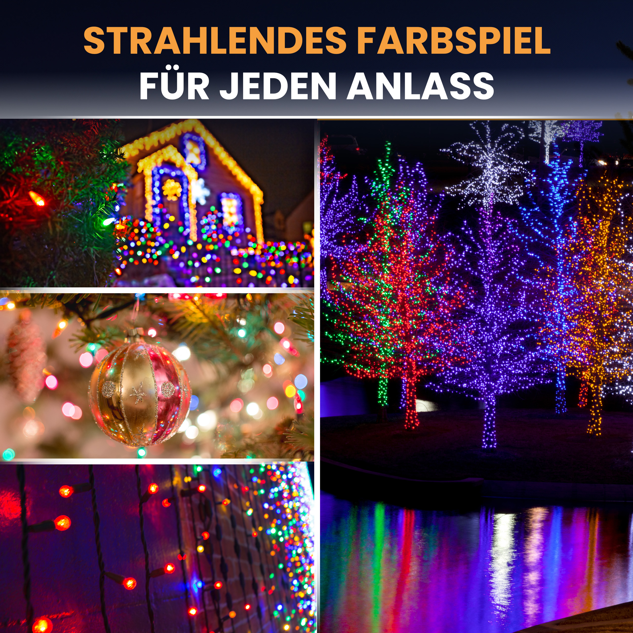 6nq20H2n3t5kxu LED-Lichterkette Christbaum LED Lichterkette Dekobeleuchtung Timer 8 Programme Weihnachtsbeleuchtung