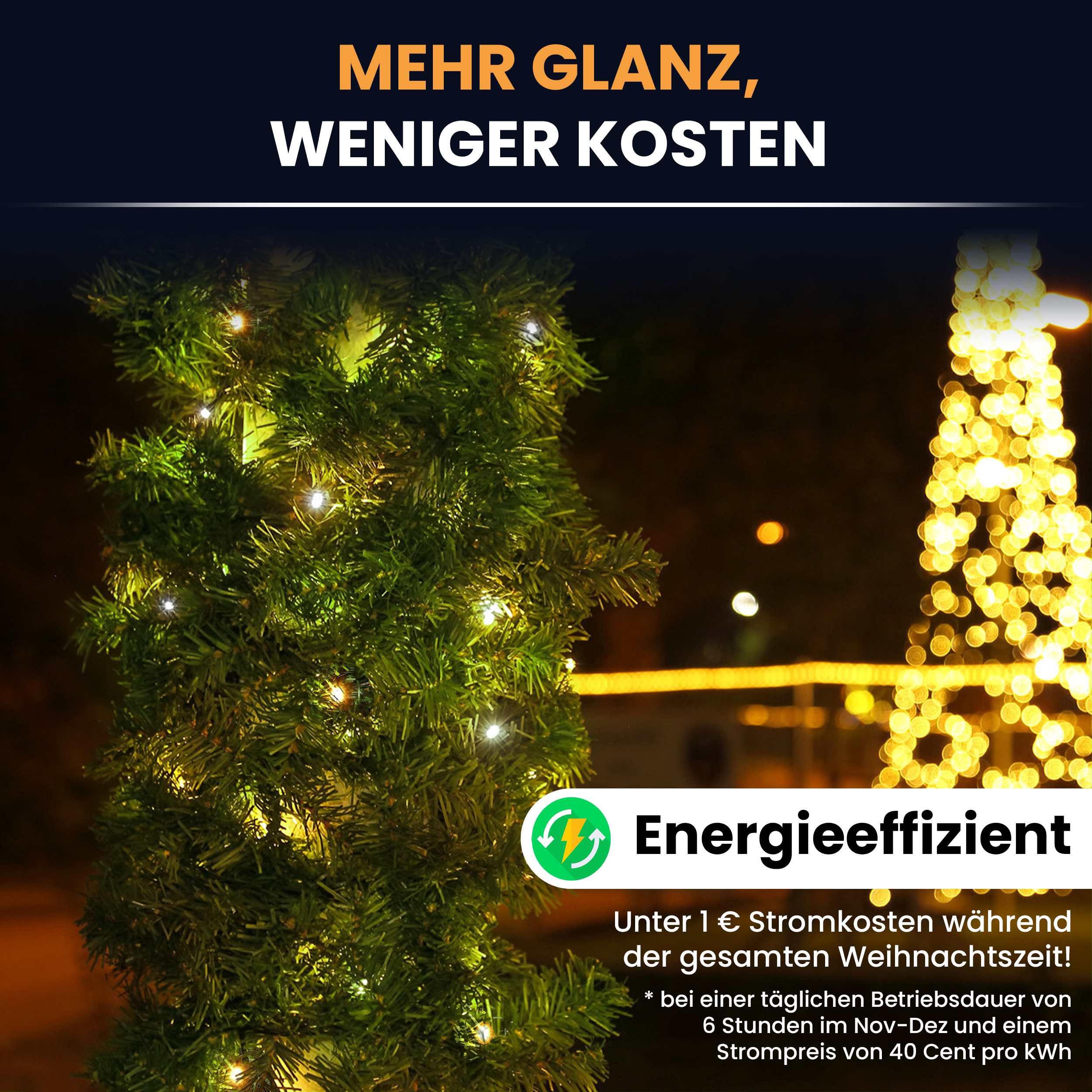 Künstliche Tannengirlande mit Beleuchtung LED Weihnachtsdeko Weihnachtsgirlande