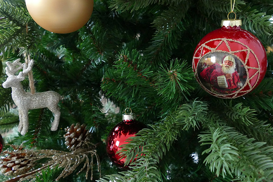 Christbaumschmuck-Set 112-teilig Christbaumkugeln Rentieranhänger Deko Christbaum-Anhänger