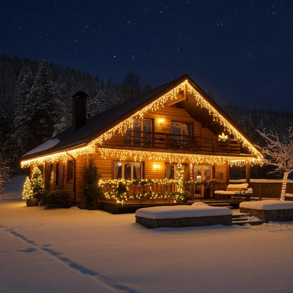 PRO CONNECT Lichtervorhang 75 x 200 cm 60 LED warmweiß - IP44 für innen & außen